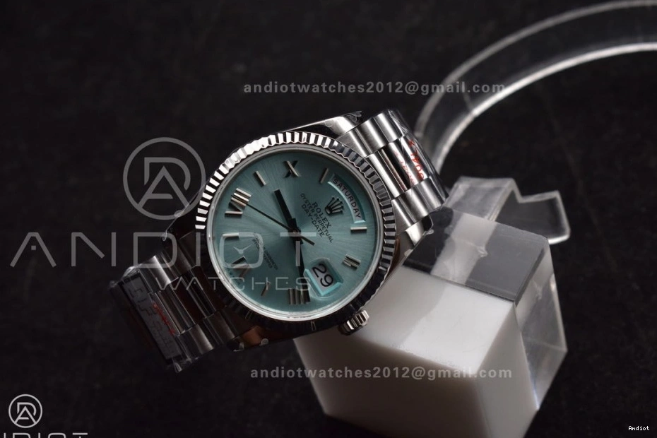 Light Steel vr3255 (Gain SS V5 Best 685 DayDate QF Bracelet Dial President Blue Roman 36 Edition Weight) 904L SunProtective on 0705